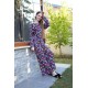 Moda Çizgi Kadın Penye Bol Paça Pijama Takım 4123