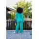 Moda Çizgi Kadın Penye Bol Paça Pijama Takım 4124