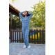 Moda Çizgi Kadın Penye Bol Paça Pijama Takım 4125
