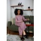Moda Çizgi Kadın Penye Bol Paça Pijama Takım 4126