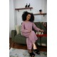 Moda Çizgi Kadın Penye Bol Paça Pijama Takım 4126