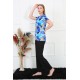 Moda Çizgi Kadın Penye Kısa Kol Pijama Takım 4142