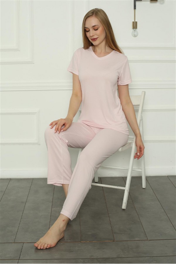 Moda Çizgi Kadın Penye Pijama Takım 4157