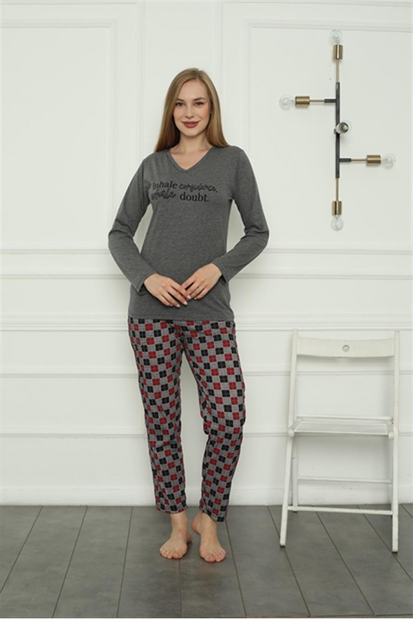 Moda Çizgi Kadın Penye Pijama Takım 4159