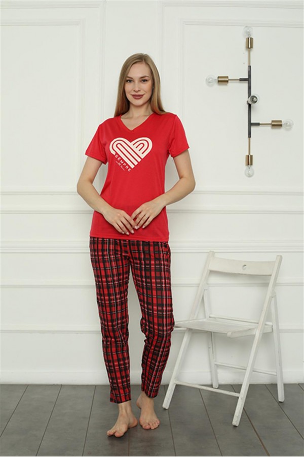 Moda Çizgi Kadın Penye Pijama Takım 4161