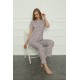 Moda Çizgi Kadın Penye Pijama Takım 4166