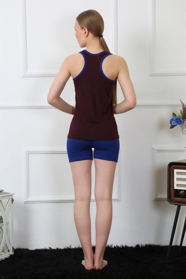 Moda Çizgi Kadın Penye Şortlu Takım 3611