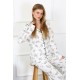 Moda Çizgi Kadın Penye Uzun Kol Önden Düğmeli Pijama Takım 2777