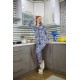 Moda Çizgi Kadın Penye Uzun Kol Pijama Takım 2769