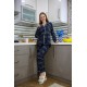 Moda Çizgi Kadın Penye Uzun Kol Pijama Takım 2772