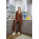 Moda Çizgi Kadın Penye Uzun Kol Pijama Takım 2773