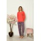 Moda Çizgi Kadın Penye Uzun Kol Pijama Takım 4100