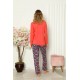 Moda Çizgi Kadın Penye Uzun Kol Pijama Takım 4100