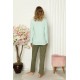 Moda Çizgi Kadın Penye Uzun Kol Pijama Takım 4110