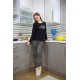 Moda Çizgi Kadın Penye Uzun Kol Pijama Takım 4112