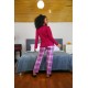 Moda Çizgi Kadın Penye Uzun Kol Pijama Takım 4113