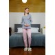 Moda Çizgi Kadın Penye Uzun Kol Pijama Takım 4116