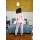 Moda Çizgi Kadın Penye Uzun Kol Pijama Takım 4117