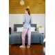 Moda Çizgi Kadın Penye Uzun Kol Pijama Takım 4118