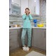 Moda Çizgi Kadın Penye Uzun Kol Pijama Takım 4119