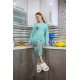 Moda Çizgi Kadın Penye Uzun Kol Pijama Takım 4119