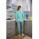 Moda Çizgi Kadın Penye Uzun Kol Pijama Takım 4119