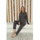 Moda Çizgi Kadın Penye Uzun Kol Pijama Takım 4144
