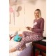 Moda Çizgi Kadın Penye Uzun Kol Pijama Takım 4187