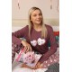 Moda Çizgi Kadın Penye Uzun Kol Pijama Takım 4187