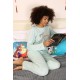 Moda Çizgi Kadın Penye Uzun Kol Pijama Takım 4188