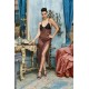 Moda Çizgi Kadın Uzun Fantazi Gecelik 4657
