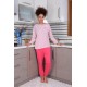 Moda Çizgi Kadın Uzun Kol 3 İplik Penye Pijama Takım 4179