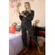 Moda Çizgi Kadın Uzun Kol 3 İplik Penye Pijama Takım 4180
