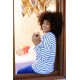 Moda Çizgi Kadın Uzun Kol 3 İplik Penye Pijama Takım 4185