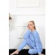 Moda Çizgi Kadın Uzun Kol Penye Pijama Takım 4133