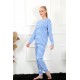 Moda Çizgi Kadın Uzun Kol Penye Pijama Takım 4133