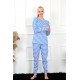 Moda Çizgi Kadın Uzun Kol Penye Pijama Takım 4133