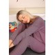 Moda Çizgi Kadın Uzun Kol Penye Pijama Takım 4172