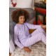 Moda Çizgi Kadın Uzun Kol Penye Pijama Takım 4175