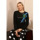 Moda Çizgi Kadın Uzun Kol Penye Pijama Takım 4176