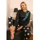 Moda Çizgi Kadın Uzun Kol Penye Pijama Takım 4176