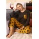 Moda Çizgi Kadın Uzun Kol Penye Pijama Takım 4192