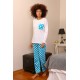 Moda Çizgi Kadın Uzun Kol Penye Pijama Takım 4197