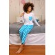 Moda Çizgi Kadın Uzun Kol Penye Pijama Takım 4197