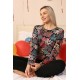 Moda Çizgi Kadın Uzun Kol Penye Pijama Takım 4205