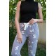 Moda Çizgi Kadın Welsoft Polar Tek Alt Pijama 210053