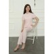 Moda Çizgi Kız Çocuk Penye Pijama Takım 20400