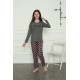 Moda Çizgi Kız Çocuk Penye Pijama Takım 20402