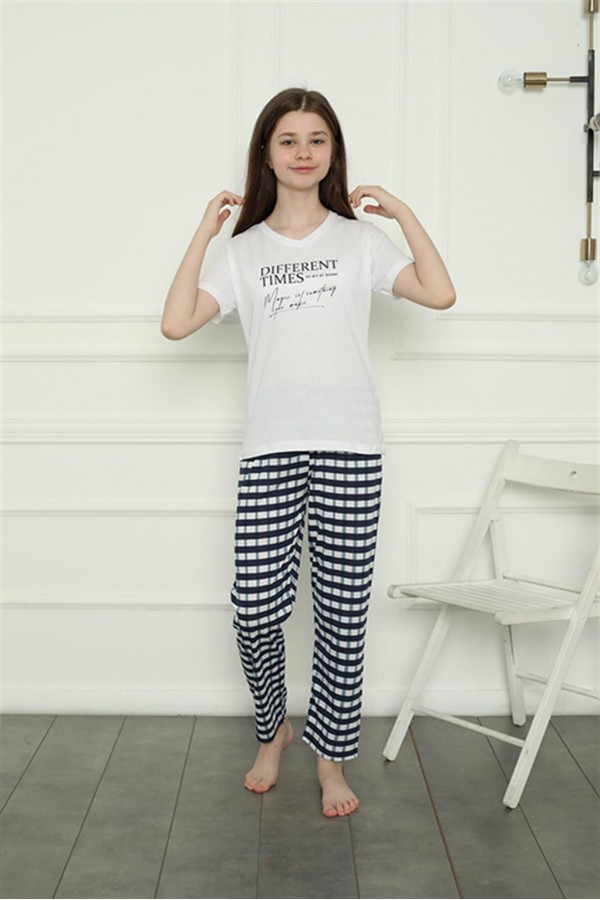 Moda Çizgi Kız Çocuk Penye Pijama Takım 20403