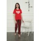 Moda Çizgi Kız Çocuk Penye Pijama Takım 20404